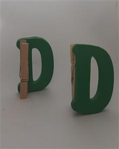 حروف چوبی گیره دار 3*3(سبزD)