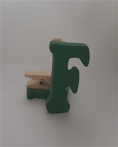 حروف چوبی گیره دار 3*3(سبزF)