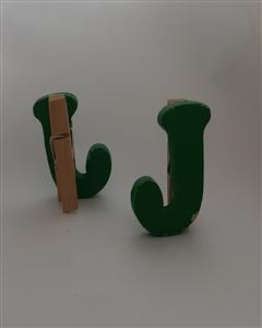حروف چوبی گیره دار 3*3(سبزJ)