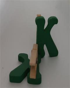 حروف چوبی گیره دار 3*3(سبزK)