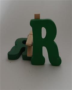 حروف چوبی گیره دار 3*3(سبزR)