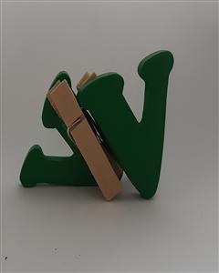حروف چوبی گیره دار 3*3(سبزV)