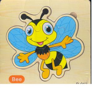 پازل چوبی طرح پازلی 15*15 (5 تکه زنبور)